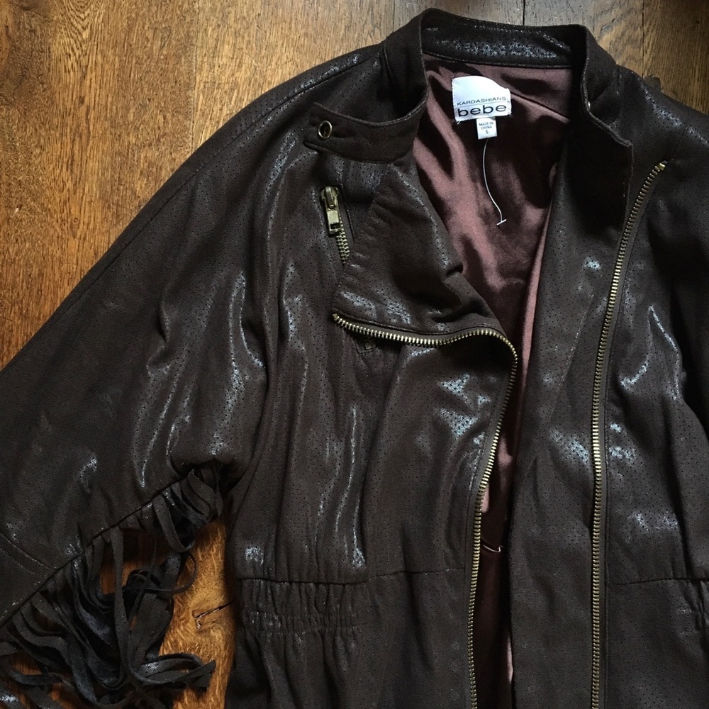 Bebe Kardashians Fringe Jacket